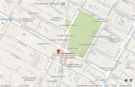 Map of Flatiron Building Area