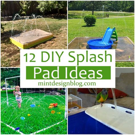 12 DIY Splash Pad Ideas For Water Fun - Mint Design Blog