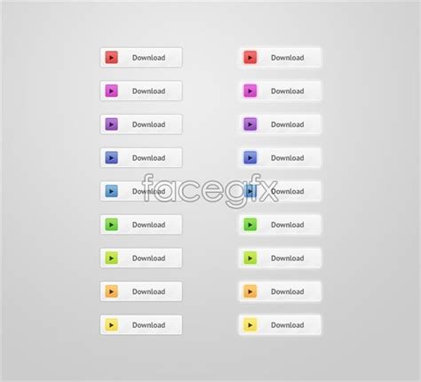 Website buttons PSD source file