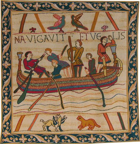 Bayeux Tapestry Saxon Boat - King Harold wall-hanging