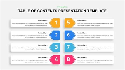 Table of Contents Template for PowerPoint Presentation