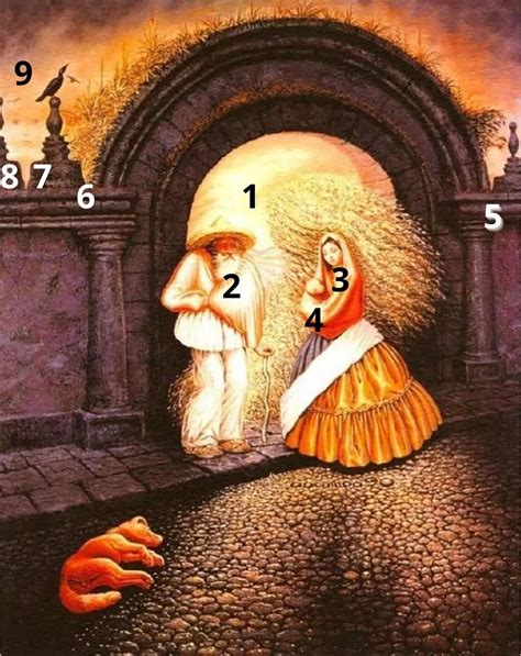 Optical illusion: There are 9 faces hidden in this mind-boggling test ...