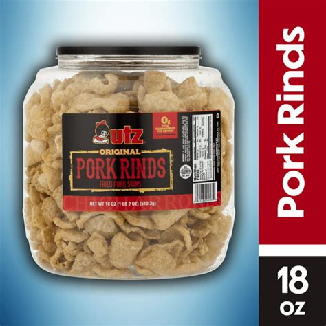 18 oz Utz Original Pork Rinds Barrel - Walmart.com