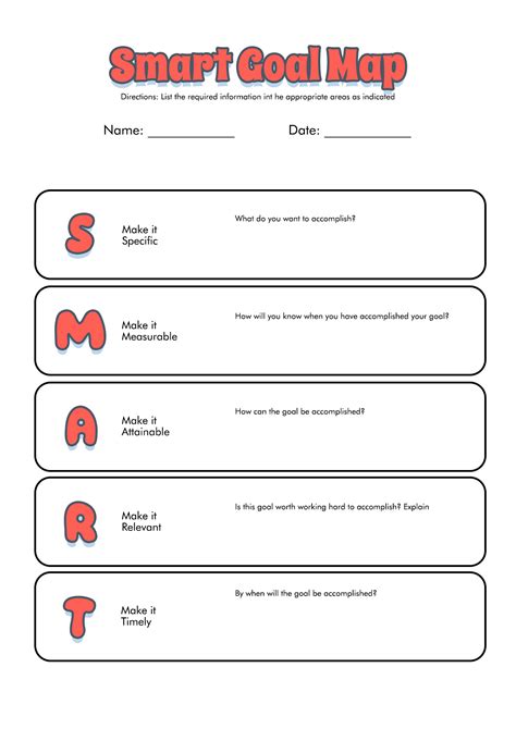 10++ Smart Goals Worksheet – Worksheets Decoomo