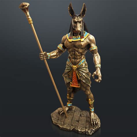 Egyptian God Anubis Cast Bronze Statue - RARE-T