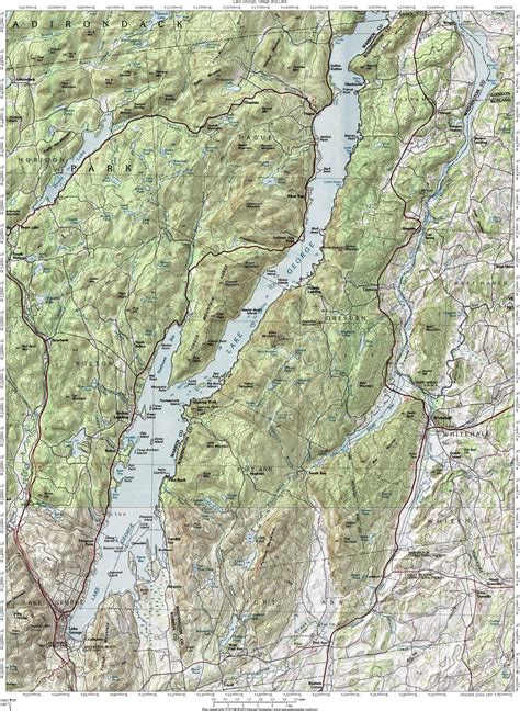 Interstate 87: The Adirondack Northway: Lake George Topographic Map