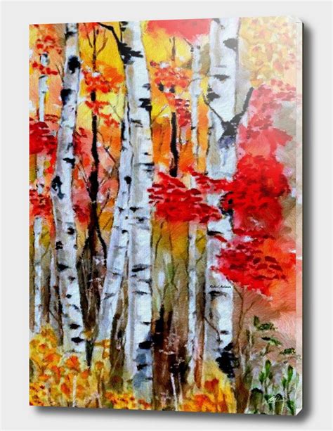 «Birch Trees in Fall» Acrylic Glass Print by Rafael Salazar - Numbered ...