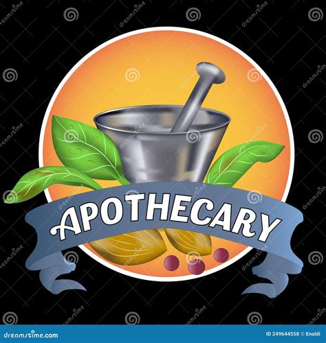 Traditional Herbal Apothecary Sign and Badge Vector Stock Vector - Illustration of ...