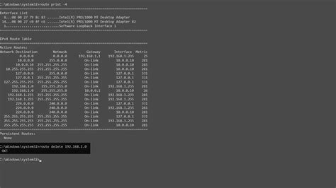 Deleting Routes From the Routing Table in Windows With ROUTE DELETE Command