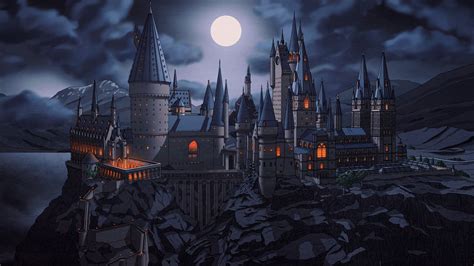 Hogwarts at night by Lord-Corr on DeviantArt