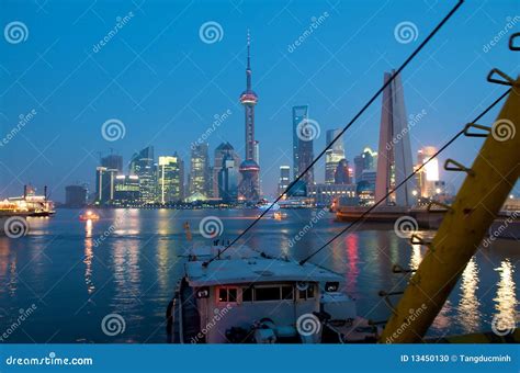 Shanghai Harbor stock photo. Image of office, famous - 13450130