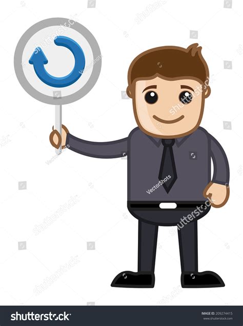 Cartoon Man Showing Process Banner Stock Vector (Royalty Free) 209274415 | Shutterstock