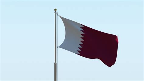 Animated Qatar Flag 3D model animated | CGTrader