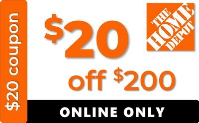 Home Depot Coupon - $20 off $200 ONLINE ONLY - Lowe's Coupons & Home ...