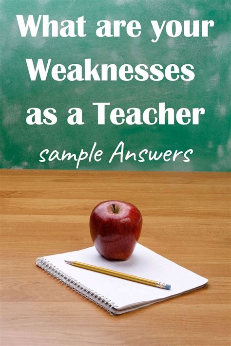 What are your Weaknesses as a Teacher Answers | Teaching job interview ...