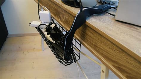 Under Desk Cable Management Tray DIY - YouTube