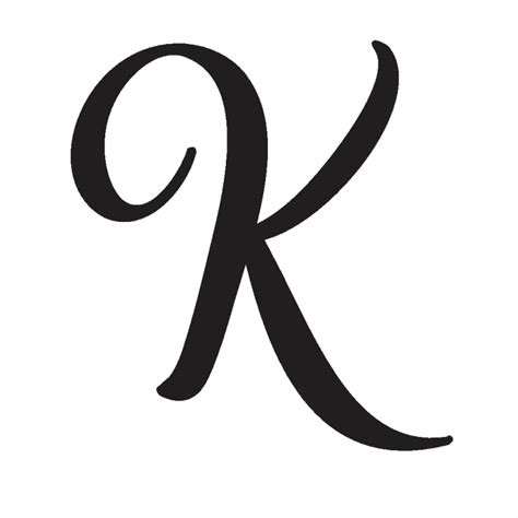 Cursive Capital k - Psfont tk