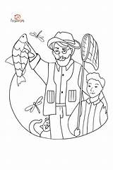 Fishing  Grandparents Day coloring Pages Online And Printable sketch template