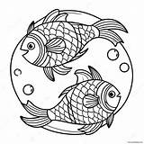Pisces Zodiac Sign Coloring Page 22602 17875 sketch template