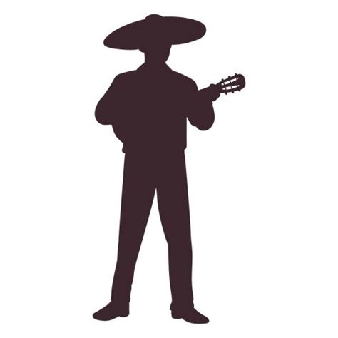 Mexican mariachi character silhouette #AD , #Affiliate, #AFFILIATE, # ...