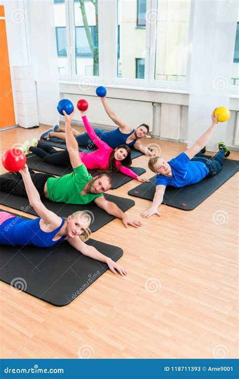 Workout Group in Gymnasium during Physiotherapy Stock Image - Image of hobby, indoor: 118711393