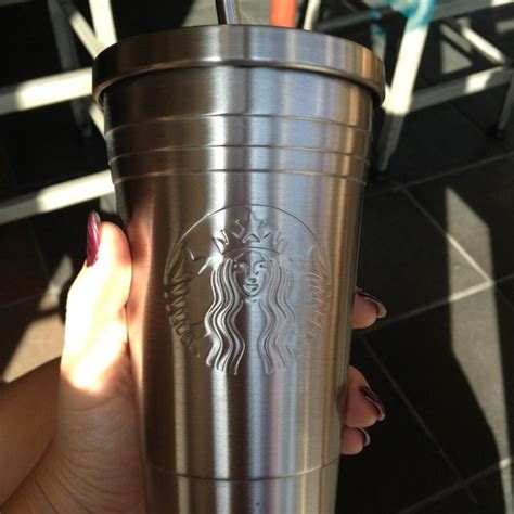 New stainless steel tumblers from Starbucks!! Straw is stainless too ...