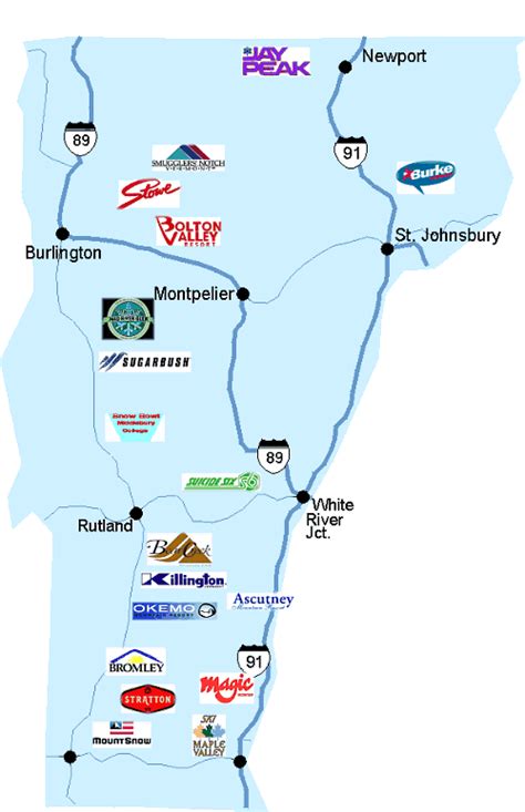 Map Of Vermont Ski Resorts – Zip Code Map