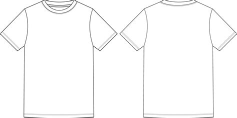 Blank White T-shirt Design Vector Template, Front and Back View ...