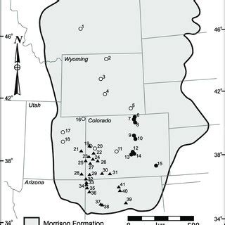 Morrison Formation Fossils Maps