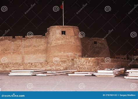 The Ancient Arad Fort at Night, Manama, Bahrain Stock Photo - Image of historic, arab: 278783132