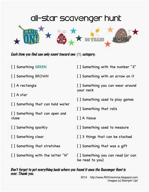 ROCmomma: Another Fun, Easy, No-Prep Scavenger Hunt