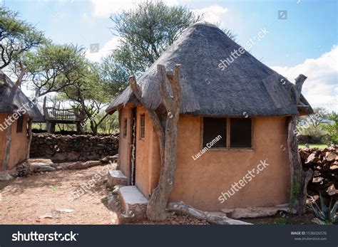 Botswana Traditional African House Setswana Culture Stock Photo ...