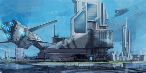 ArtStation - Futuristic Sci Fi Scene