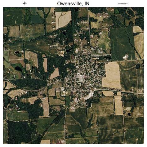 Aerial Photography Map of Owensville, IN Indiana