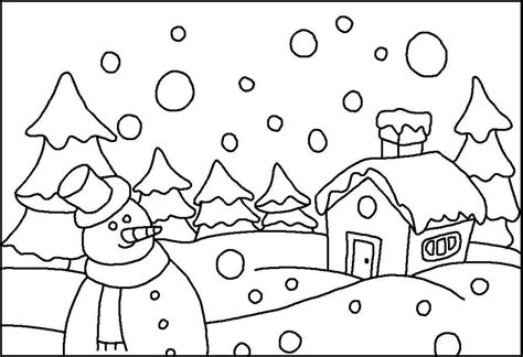 Granular Snow Falling Winter Coloring Pages For Kids #eiQ : Printable Winter Coloring Page ...