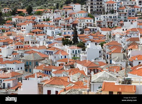 Skopelos town , Skopelos Greece Stock Photo - Alamy