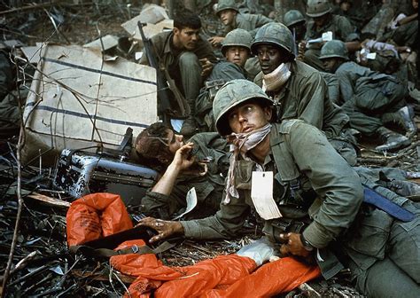 Dak To, South Vietnam, 1967 - American soldiers looking tired and ...