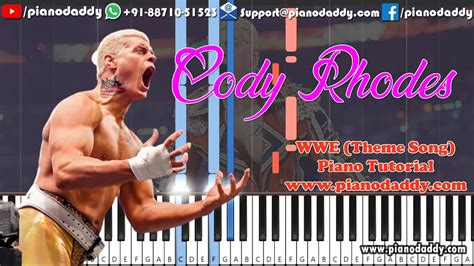 Cody Rhodes Theme Song Piano Tutorial – Kingdom Piano Cover, WWE Theme ...