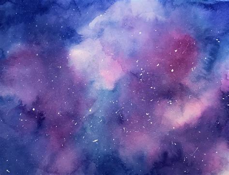 My attempt at a watercolor galaxy : r/Watercolor
