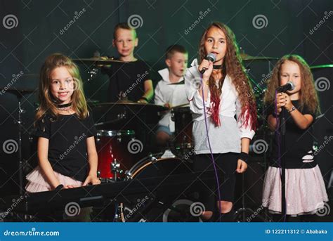 Happy Children Singing and Playing Music Stock Photo - Image of musical, horizontal: 122211312