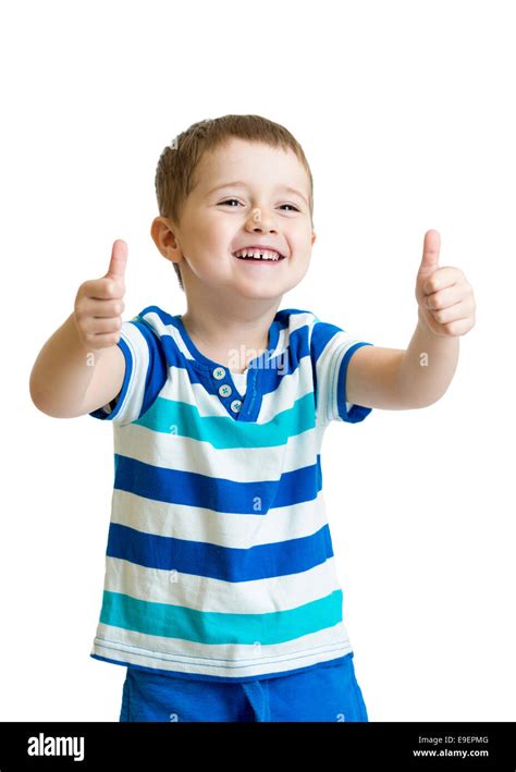 Little cute boy smiling thumbs hi-res stock photography and images - Alamy