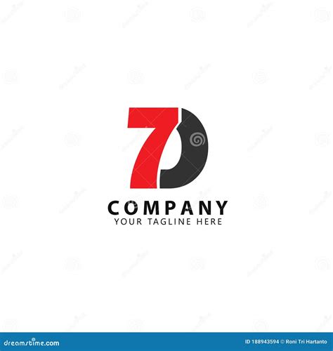 Initial 7D Logo Design Inspiration Stock Photo | CartoonDealer.com #188943594