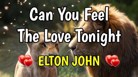 Can You Feel The Love Tonight - ELTON JOHN Karaoke HD - YouTube