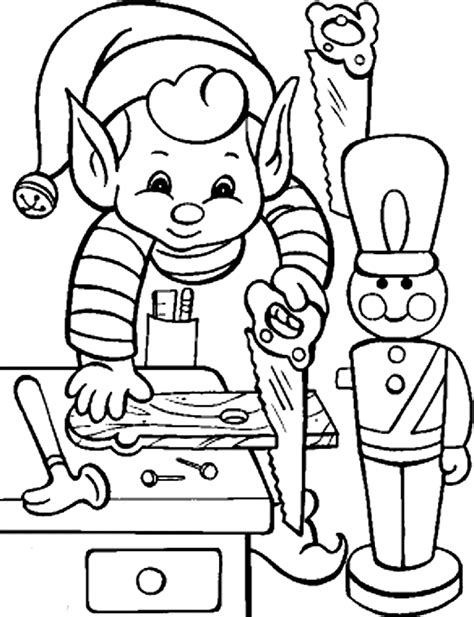 Cute Christmas Elf Coloring Pages at GetColorings.com | Free printable ...