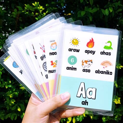 Kidszoe filipino tagalog educational flashcards alphabet reading ...