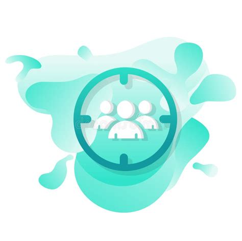 Focus Group Icon Flat with Fluid Shapes Background Vector Design Stock Vector - Illustration of ...