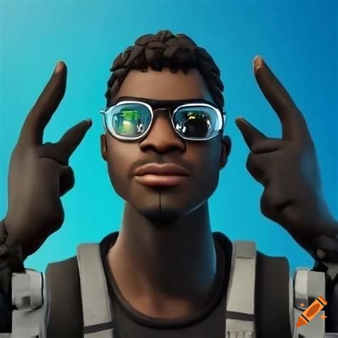 Black man in fortnite on Craiyon