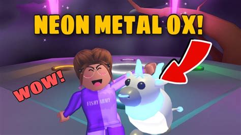 Making a NEON METAL OX pet in adopt me! - YouTube