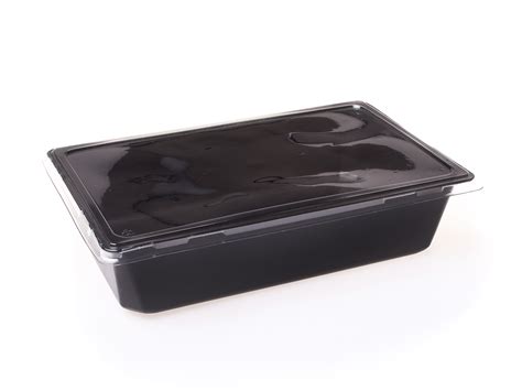 Black plastic tray rectangular 2350ml – Kentris