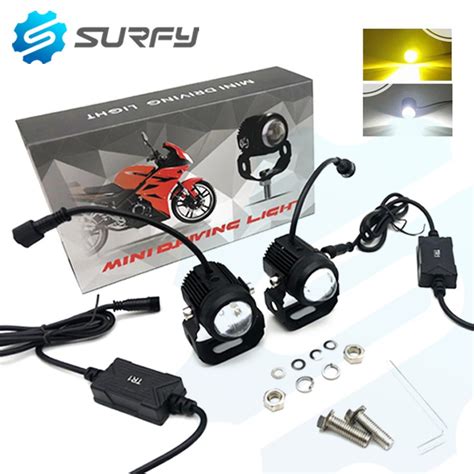 Surfy Mini Driving Light High And Low Yellow / White Led Aniti Fog For Cars Motorcycle Korean ...